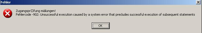 Why do I get the following error message at program start: 